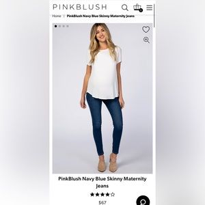 PinkBlush Navy Blue Skinny Maternity Jeans
